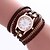 voordelige Quartz-horloges-Dames Armbandhorloge Polshorloge Analoog Kwarts Bloem / / Leer