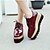 voordelige Dames Oxfordschoenen-Dames Sneakers Lente Herfst Kunstleer Buiten Creepers Hak Veters Zwart Bordeaux Wandelen