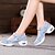 baratos Ténis de Dança-Mulheres Sapatos de Dança Moderna Têni Salto Baixo Sintético Preto / Fúcsia / Azul Claro