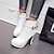 cheap Women&#039;s Boots-Women&#039;s Shoes Winter Platform / Fashion Boots Boots Dress / Casual Chunky Heel Buckle / Zipper Black / White / Almond