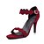 cheap Women&#039;s Sandals-Women&#039;s Sandals Stiletto Heel Round Toe Dress Party &amp; Evening Office &amp; Career Buckle Fleece Summer Almond / Black / Red