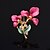 cheap Pins and Brooches-Women&#039;s Brooches Stylish Fashion Brooch Jewelry Golden Purple Pink For Wedding Dailywear