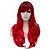 billige Kostymeparykk-gotisk parykk syntetisk parykk bølget bølget med pannelugg parykk langt rødt syntetisk hår dameside del rød