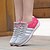 cheap Women&#039;s Athletic Shoes-Women&#039;s Sneakers Comfort Tulle Spring Fall Athletic Casual Comfort Lace-up Flat Heel Black Fuchsia Light gray Flat