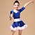 billige Dansetøj til børn-Latin Dans Kjoler Børne Ydeevne Rayon Flæs 2 Dele Halv-ærmet Naturlig Kjoler / ShortsSuitable Height