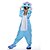 baratos Pijamas Kigurumi-Pijamas Kigurumi Elefante Pijamas Macacão Ocasiões Especiais Poliéster Azul Cosplay Para Pijamas Animais desenho animado Dia das Bruxas