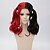 cheap Costume Wigs-Synthetic Wig Harley Quinn Wavy Wavy Wig Burgundy Synthetic Hair Women&#039;s Red