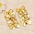 cheap Christmas Decorations-12pcs Merry Christmas Tree Decoration Gold Bowknot Style Flower Cane Ornament Banquet Prom Supplies