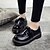 cheap Women&#039;s Oxfords-Women&#039;s Oxfords Spring Fall PU Casual Platform Creepers Lace-up Black Brown Other