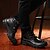 halpa Miesten saappaat-Miehet Bootsit Kävely Comfort Nahka Kevät Syksy Kausaliteetti Solmittavat Tasapohja Musta Ruskea Tasapohja