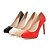 billige Højhælede sko til kvinder-Hæle-Kunstlæder-Plateau Basispumps-Dame-Sort Rød Hvid Mandel-Formelt Fritid Fest/aften-Stilethæl