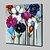 Χαμηλού Κόστους Πίνακες με Λουλούδια/Φυτά-Hang-ζωγραφισμένα ελαιογραφία Ζωγραφισμένα στο χέρι - Άνθινο / Βοτανικό Μοντέρνα Με Πλαίσιο / Επενδυμένο καμβά