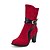 abordables Bottes Femme-Femme Chaussures Similicuir Automne / Hiver Bottes à la Mode Bottes Marche Talon Bottier Fermeture Noir / Marron / Rouge