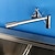 billige Sammenleggbar-kjøkkenkran i messing, sølvfarget veggmontert roterbar sammenleggbar enkelthåndtak ett hulls badekarkraner med kun kaldt vann