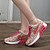 billige Træningssko til kvinder-Sneakers-Stof-Komfort-Dame-Rosa Lilla-Fritid-Flad hæl