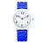 preiswerte Modeuhren-Damen Uhr Armbanduhr Quartz Silikon Schwarz / Weiß / Blau Armbanduhren für den Alltag Analog damas Charme Freizeit Modisch Schwarz / Weiß Regenbogen Leicht Grün