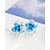 olcso Fülbevalók-Women&#039;s Stud Earrings Flower Fashion Earrings Jewelry Purple / Pink / Red For Party Wedding