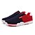 cheap Men&#039;s Sneakers-Men&#039;s Sneakers Flat Heel Comfort Athletic Casual Lace-up Split Joint PU Spring Fall Black / Red / Black / Dark Blue