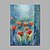 baratos Pinturas Florais/Botânicas-Pintados à mão Floral/Botânico Pinturas a óleo,Modern 1 Painel Tela Hang-painted pintura a óleo For Decoração para casa