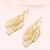 cheap Earrings-Women&#039;s Earrings Hollow Out Long Leaf Ladies Tassel Bohemian Fashion Boho Earrings Jewelry Golden For Casual Daily