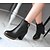 זול מגפי נשים-נעלי נשים-מגפיים-דמוי עור-מעוגל / מגפי אופנה-שחור / אפור / Almond-שמלה / קז&#039;ואל-עקב עבה