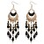 cheap Earrings-Hanging Earrings For Women&#039;s Girls&#039; Party Wedding Crystal Resin Gold Plated Black White Red Green