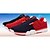 cheap Men&#039;s Sneakers-Men&#039;s Sneakers Flat Heel Comfort Athletic Casual Lace-up Split Joint PU Spring Fall Black / Red / Black / Dark Blue