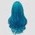 cheap Synthetic Trendy Wigs-Synthetic Wig With Bangs Wig Very Long Blue Synthetic Hair Women&#039;s Blue