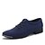 voordelige Heren Oxfordschoenen-Heren Suede schoenen Stretchsatijn Lente / Herfst Informeel Oxfords Hardlopen Anti-slip Blauw / Zwart / Veters / Comfort schoenen