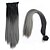 billige Syntetiske extensions-klip i hår extensions 7pcs / sat ombre syntetiske hairpieces skive lige 22inch 56cm gradient ramp farve sort-grå