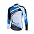 cheap Men&#039;s Clothing Sets-Fastcute Men&#039;s Women&#039;s Long Sleeve Cycling Jersey with Tights Winter Summer Fleece Lycra Polyester Silver+Blue Funny Fashion Bike Jersey Tights Clothing Suit 3D Pad Quick Dry Breathable Back Pocket