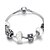 abordables Bijoux Religieux-Breloque Charms Bracelet Bracelet à Perles Acier inoxydable Amis Mode Fête / Célébration Bracelet Bijoux Argent Forme de Cercle pour Regalos de Navidad Mariage Soirée Quotidien Décontracté Sports