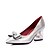 cheap Women&#039;s Heels-Women&#039;s Heels Winter Chunky Heel / Jewelry Heel Wedding Dress Party &amp; Evening Bowknot / Sparkling Glitter Leatherette Upstream Shoes White / Black / Red / 2-3 / EU42
