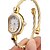 baratos Relógios de Pulseira-Mulheres Relógio de Moda Bracele Relógio Quartzo Metal Banda Rígida Preta Dourada