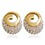 זול סטים של תכשיטים-בגדי ריקוד נשים סטי תכשיטי כלה עגילים תכשיטים מוזהב עבור חתונה Party / שרשראות
