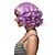 お買い得  トレンドの合成ウィッグ-人工毛ウィッグ カール スタイル キャップレス かつら パープル 合成 女性用 かつら ショート キャップレスウィッグ