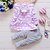 cheap Sets-Toddler Girls&#039; Cartoon Daily Print Long Sleeve Regular Cotton Clothing Set Fuchsia 2-3 Years(100cm)