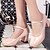 cheap Women&#039;s Heels-Women&#039;s Heels Spring / Summer / Fall Chunky Heel / Block Heel Basic Pump Casual Dress Office &amp; Career Split Joint Leatherette White / Black / Pink / 2-3