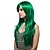 preiswerte Trendige synthetische Perücken-Synthetische Perücken Glatt Perücke Lang Grün Synthetische Haare Damen Grün