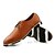 baratos Sapatos Oxford para Homem-Homens Pele Primavera / Outono Conforto Oxfords Caminhada Antiderrapante Preto / Amarelo / Vinho / Cadarço