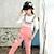 baratos Calças e leggings para meninas-Infantil Para Meninas Calças Preto Rosa claro Cinzento Estampado Diário Floral