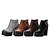 cheap Women&#039;s Boots-Women&#039;s Boots Fall / Winter Fashion Boots / Bootie / Round Toe Party &amp; Evening / Dress / Casual Chunky Heel Rivet