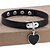 cheap Necklaces-Choker Necklace Pendant Necklace For Women&#039;s Party Halloween Casual Leather Silver Plated Alloy Heart Love Dark Blue Light Blue Rose Coffee Camel Black Silver White Yellow / Collar Necklace / Daily