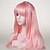 billige Kostumeparykker-Syntetiske parykker Lige Ret Paryk Pink Lys Lyserød Syntetisk hår Dame Pink Hivision