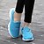baratos Calçado de caminhada-Feminino-Mocassins e Slip-OnsRasteiro-Azul Roxo Vermelho-Tule-Casual