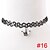 billige Mote Halskjede-Dame Choker Halskjede Tattoo Choker Billig Tatovering Mote Nylon Legering Svart Halskjeder Smykker Til Daglig Avslappet