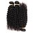 billige Hårforlengelse med naturlig farge-3 pakker Brasiliansk hår Kinky Curly Krøllete Weave Ekte hår Menneskehår Vevet Hårvever med menneskehår 8a Hairextensions med menneskehår / Kinky Krøllet
