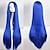 ieftine Peruci Costum-perucă de cosplay perucă sintetică perucă de cosplay dreaptă minaj drept crepus perucă dreaptă asimetrică albastru lung albastru păr sintetic linia părului natural pentru femei albastru