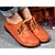 economico Oxfod da donna-Per donna Pelle Primavera / Estate Comoda Oxfords Footing Piatto Lacci Giallo / Marrone / Rosso