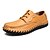 baratos Sapatos Oxford para Homem-Homens Pele Primavera / Verão Conforto Oxfords Caminhada Antiderrapante Preto / Amarelo / Marron / Cadarço